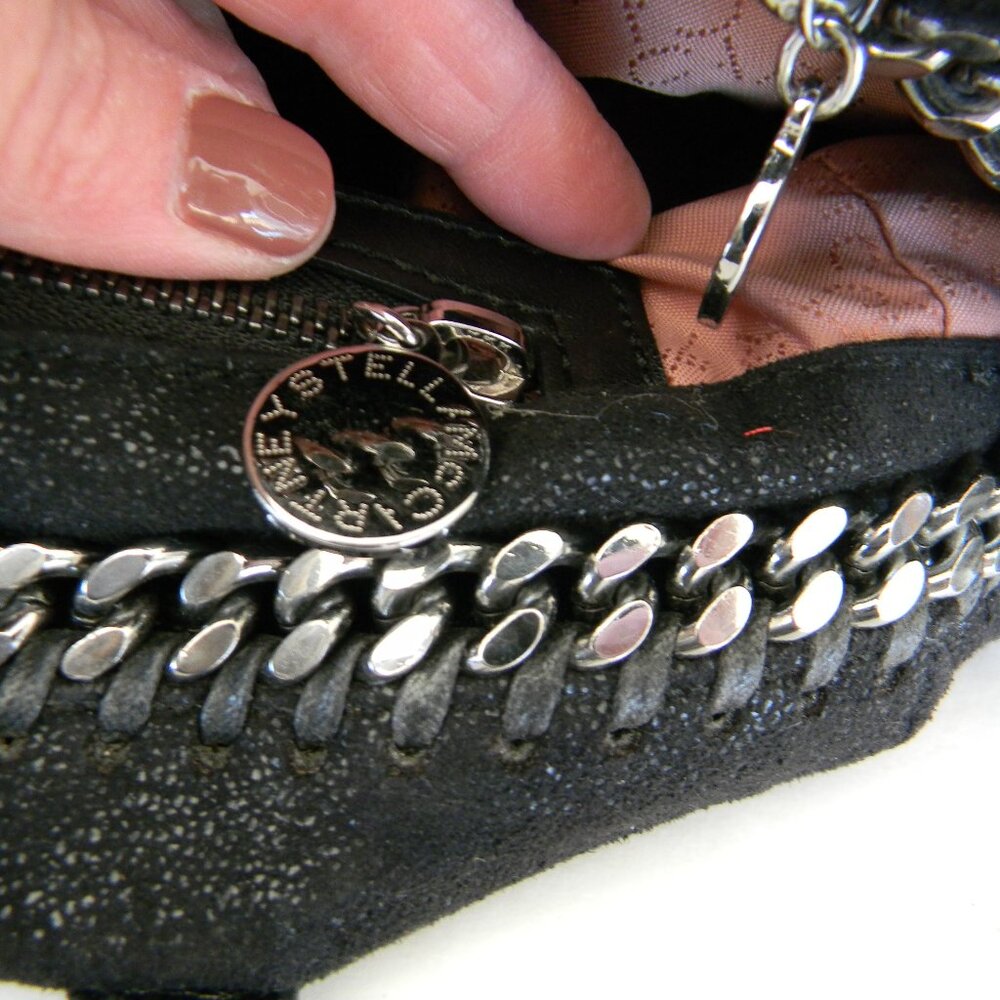 STELLA MCCARTNEY  Black Shaggy Deer Falabella East West Shopper Tote ITALY - Picture 10 of 10